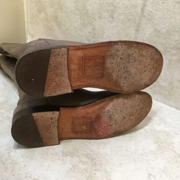 FRYE LEATHER PAIGE TALL RIDING BOOTS - Picture 11 of 14